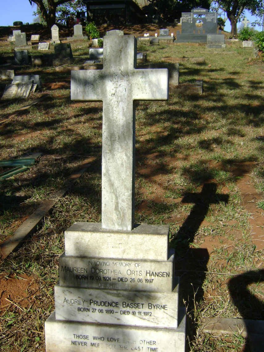 HANSEN Maureen Dorothea nee ORTS 1924-1997 :: BYRNE Audrey Prudence nee BASSET 1890-1972