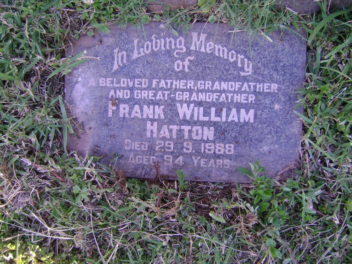 HATTON Frank William -1988 &amp; Renee Elizabeth -1953