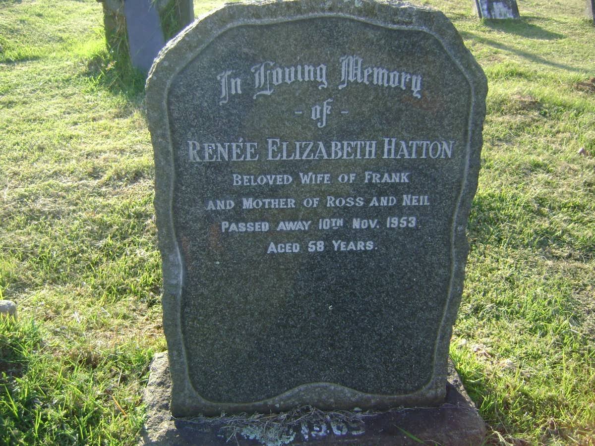HATTON Frank William -1988 &amp; Renee Elizabeth -1953