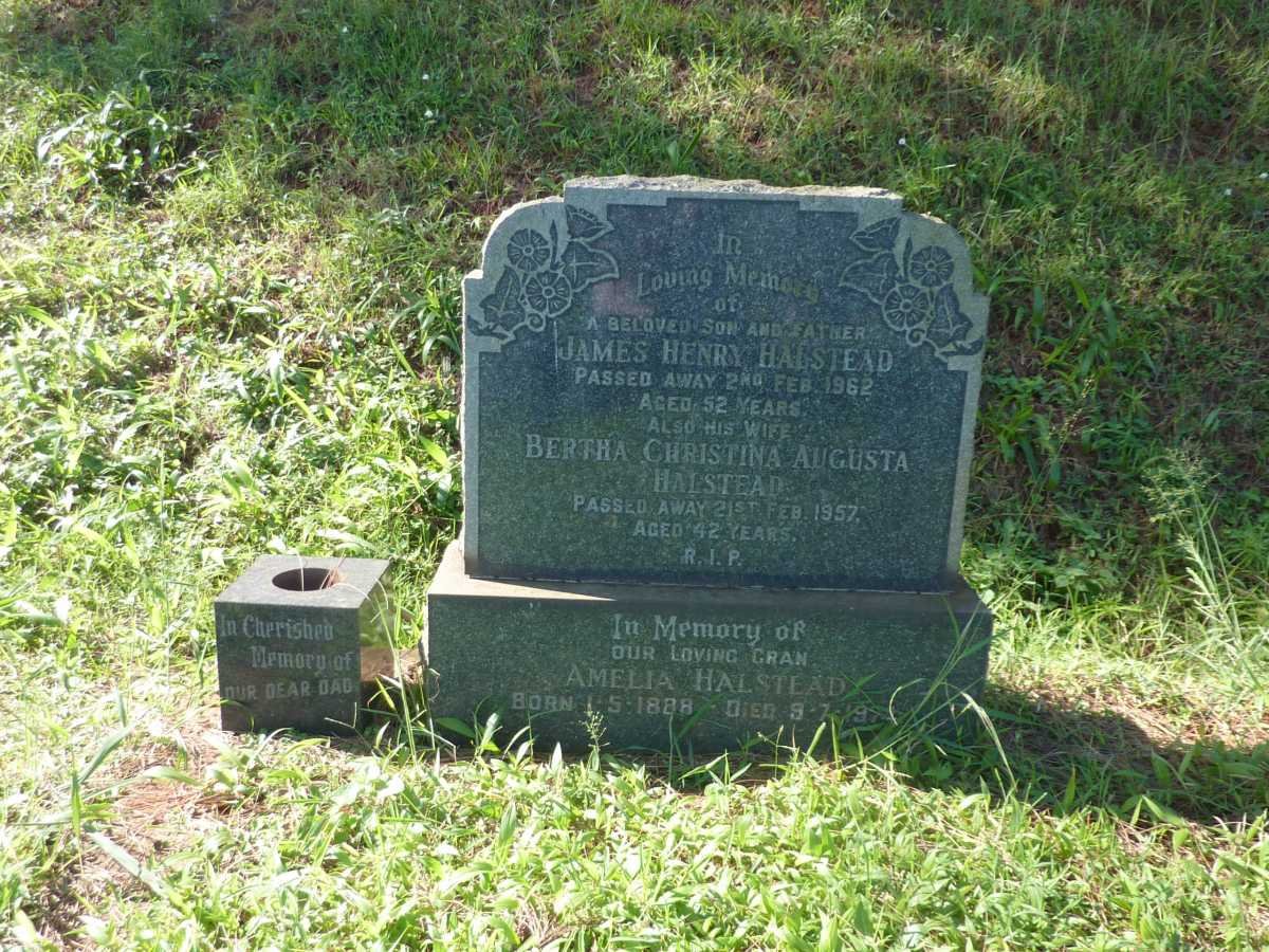 HALSTEAD Amelia 1888-1974 :: HALSTEAD James Henry -1962 &amp; Bertha Christina Augusta -1957