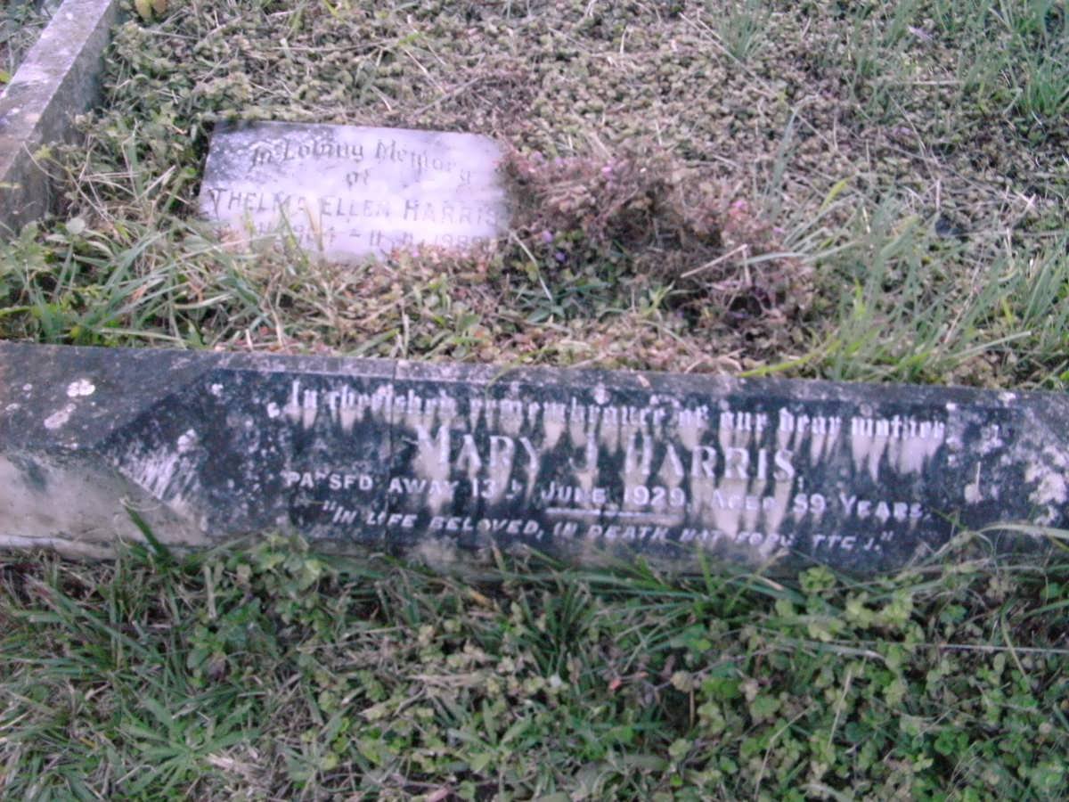 HARRIS Thelma Ellen 1904-1983:: HARRIS Mary J. -1929