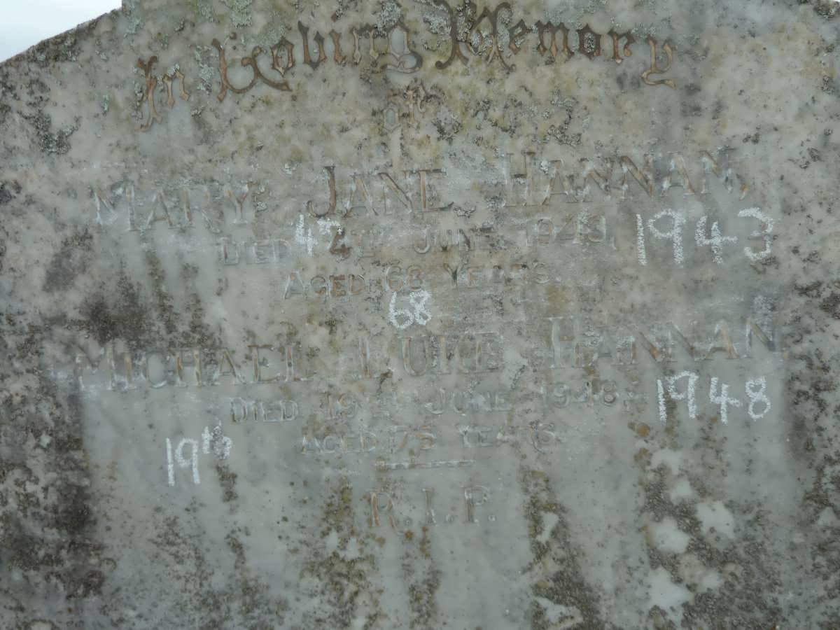HANNAN Michael Luke -1948 &amp; Mary Jane -1943