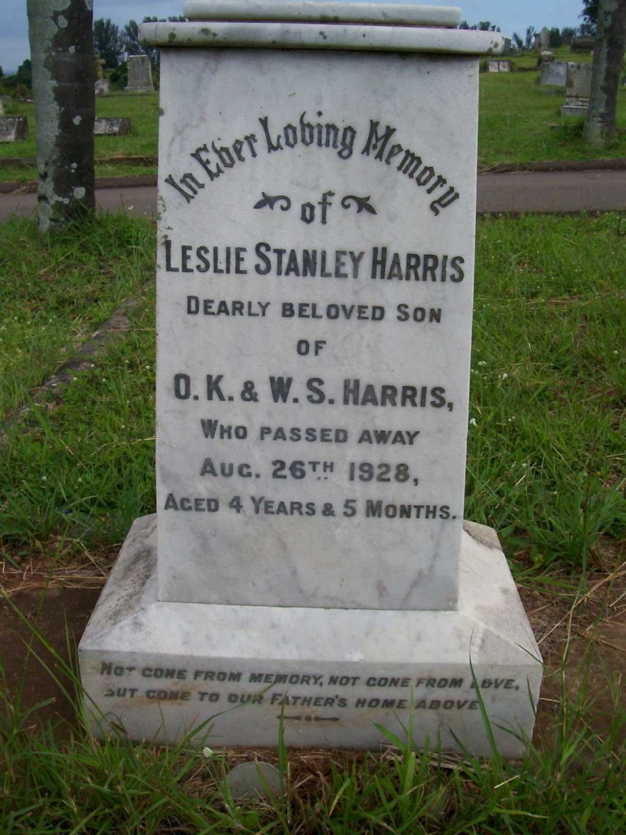 HARRIS Walter Stanley -1976 &amp; Olive Kathleen -1982 :: HARRIS Leslie Stanley -1928