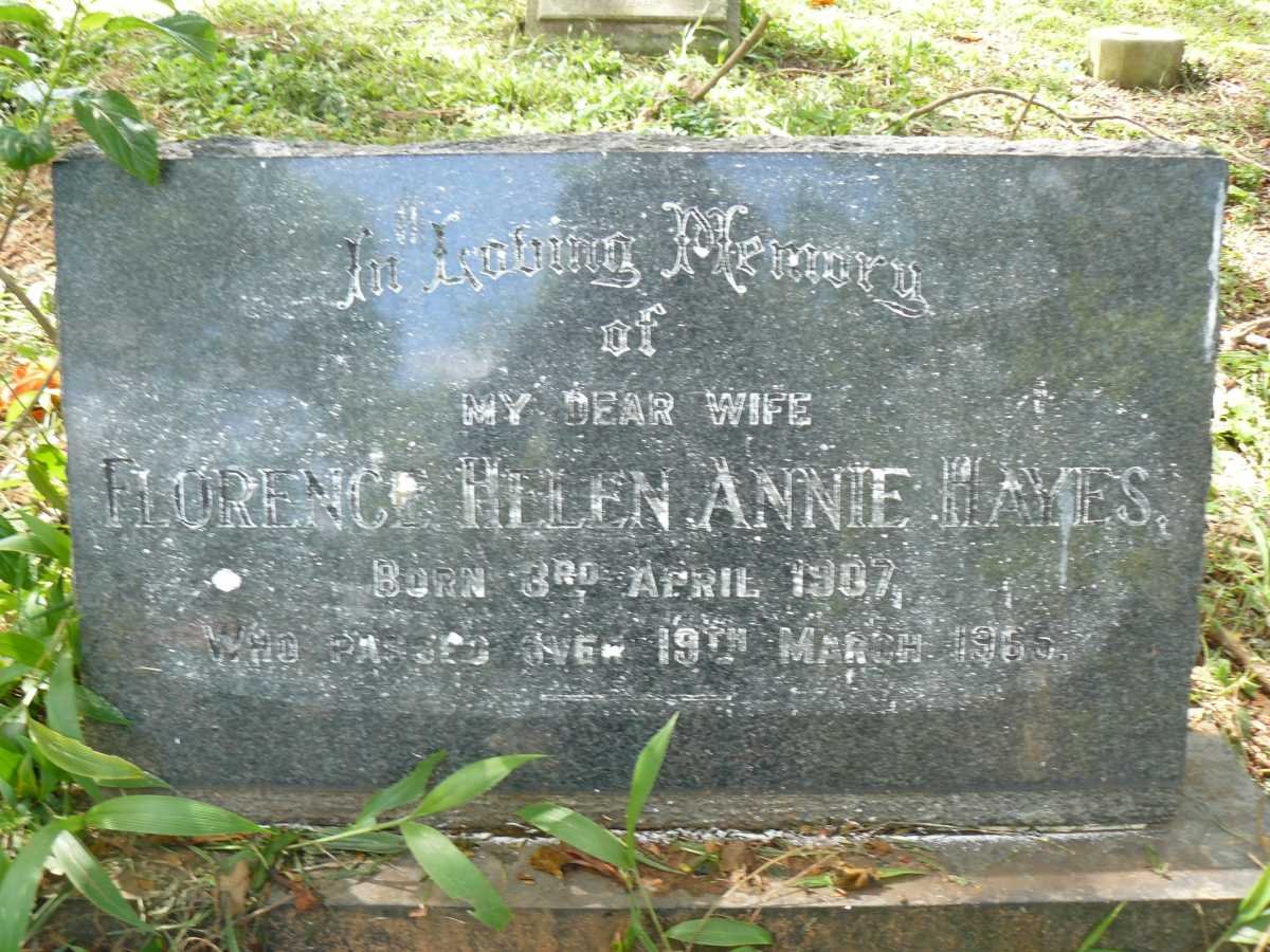 HAYES Florence Helen Annie 1907-1965