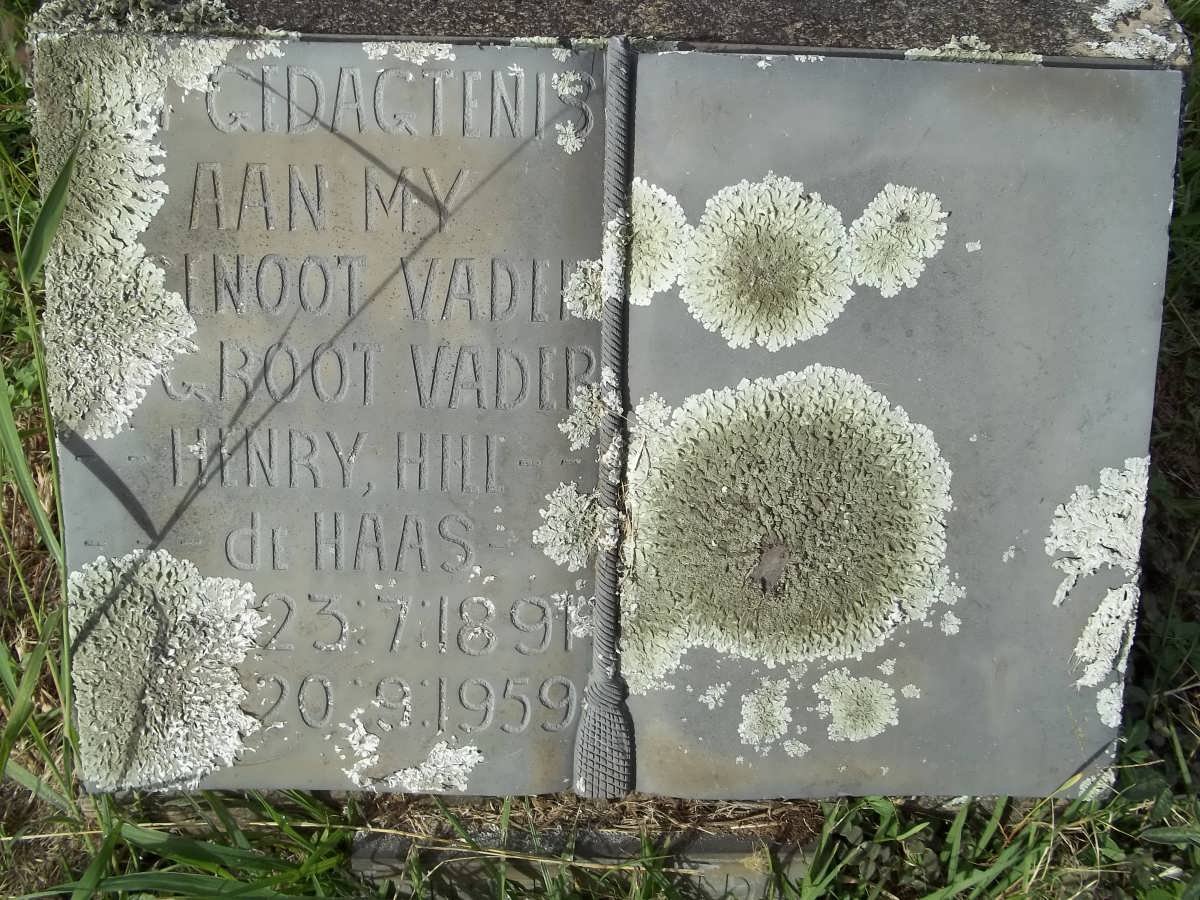 HAAS Henry Hill, de 1891-1959