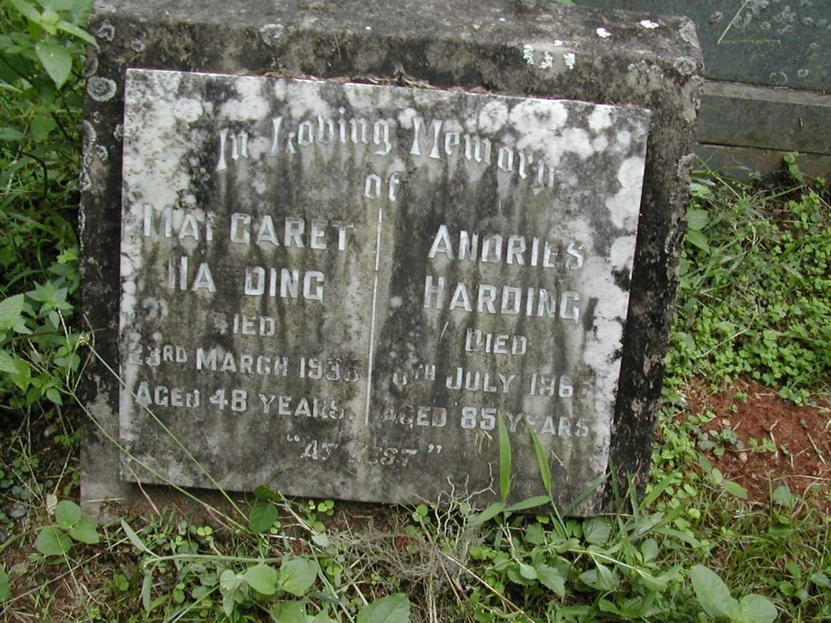 HARDING Andries -1965 &amp; Margaret -1935