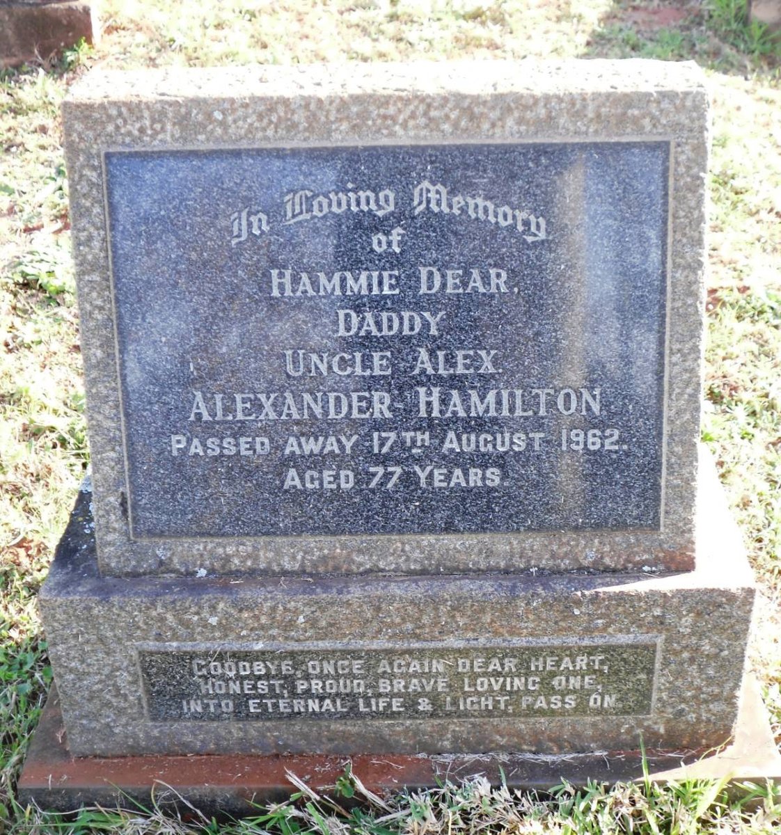 HAMILTON Alexander -1962