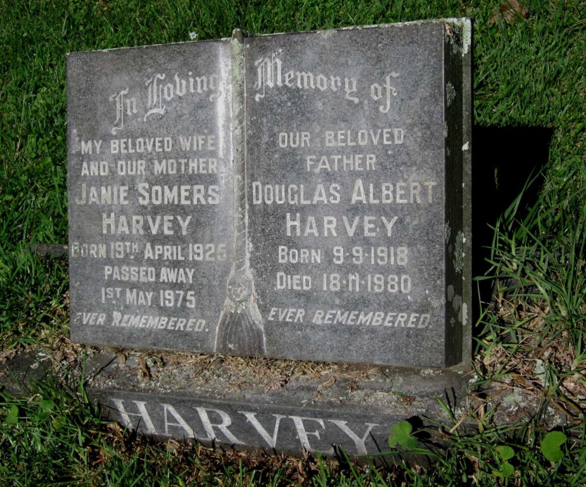 HARVEY Douglas Albert 1918-1980 &amp; Janie Somers 1925-1975