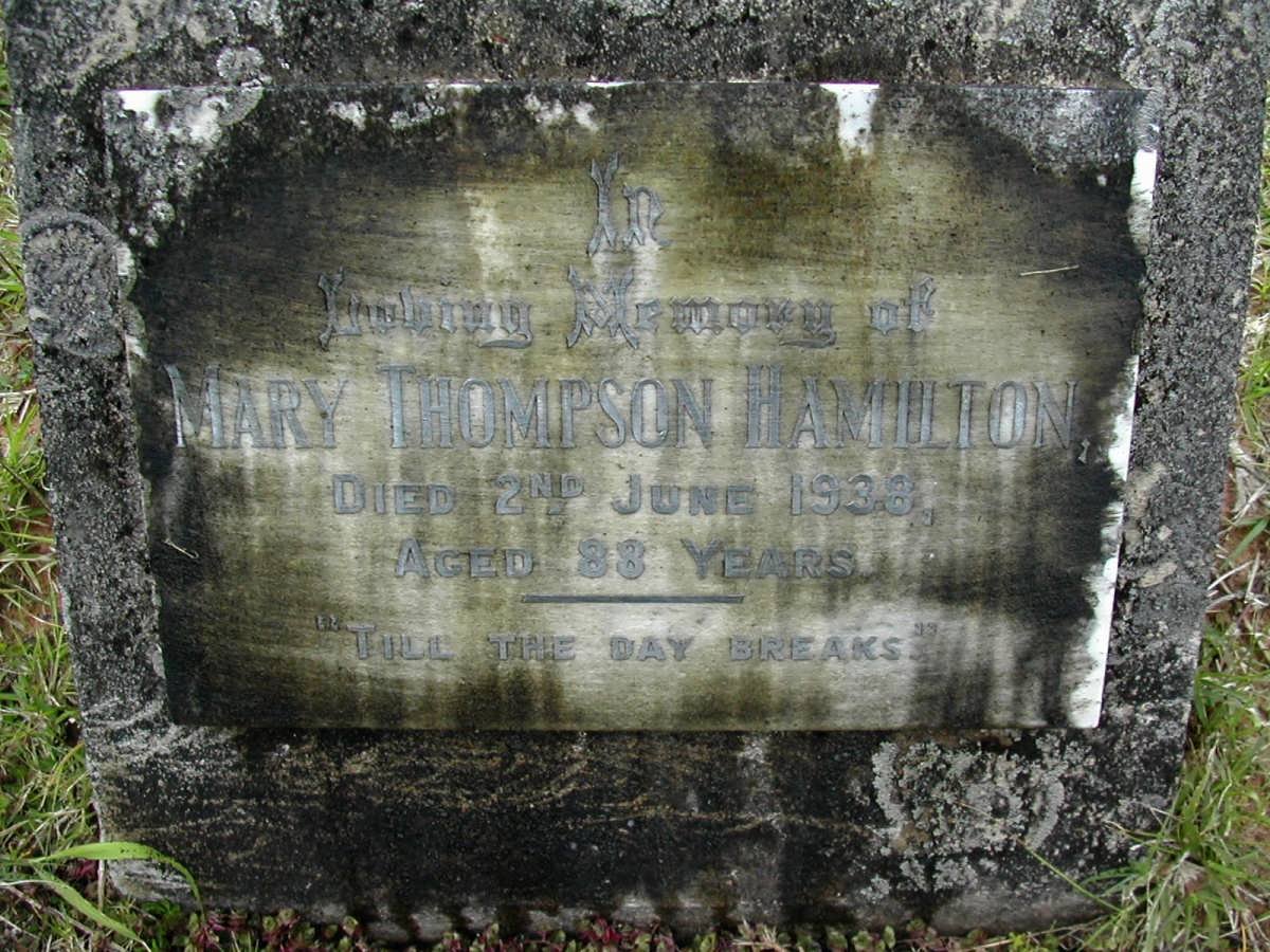HAMILTON Mary Thompson -1933
