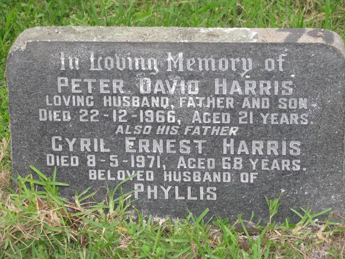 HARRIS Cyril Ernest -1971 :: HARRIS Peter David -1966