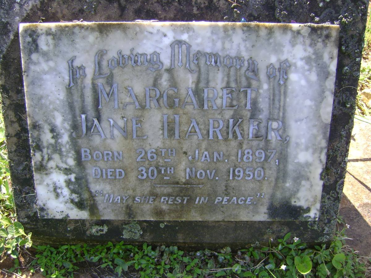 HARKER Margaret Jane 1897-1950