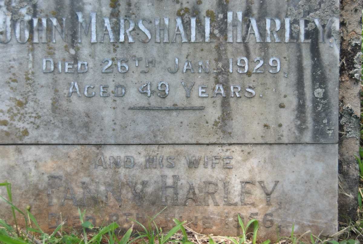 HARLEY John Marshall -1929 &amp; Fanny -1956