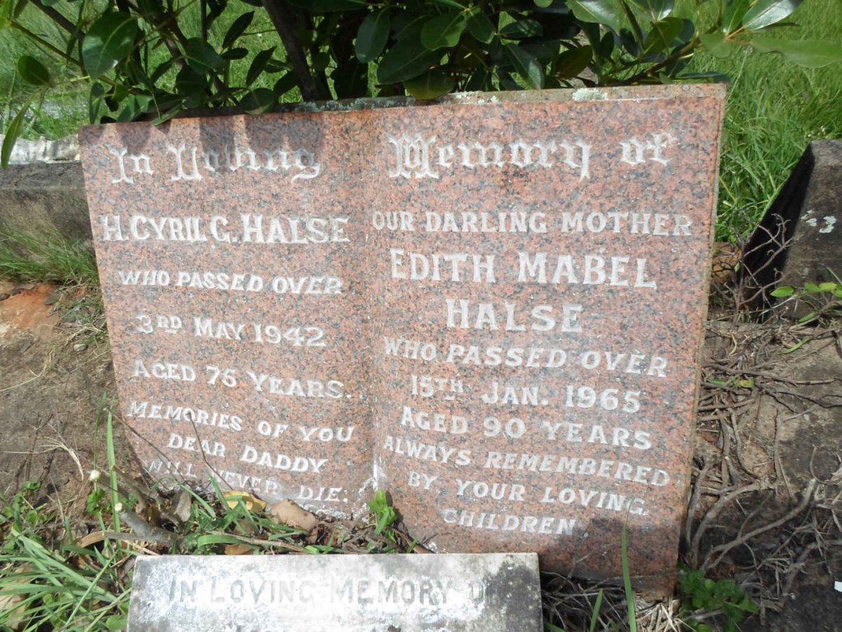 HALSE H. Cyril G. -1942 &amp; Edith Mabel -1965