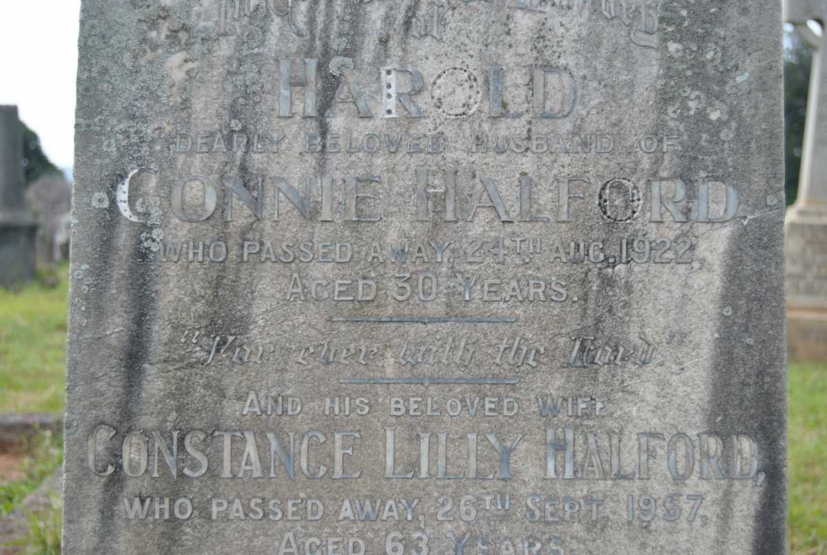 HALFORD Harold -1922 &amp; Constance Lilly -1957