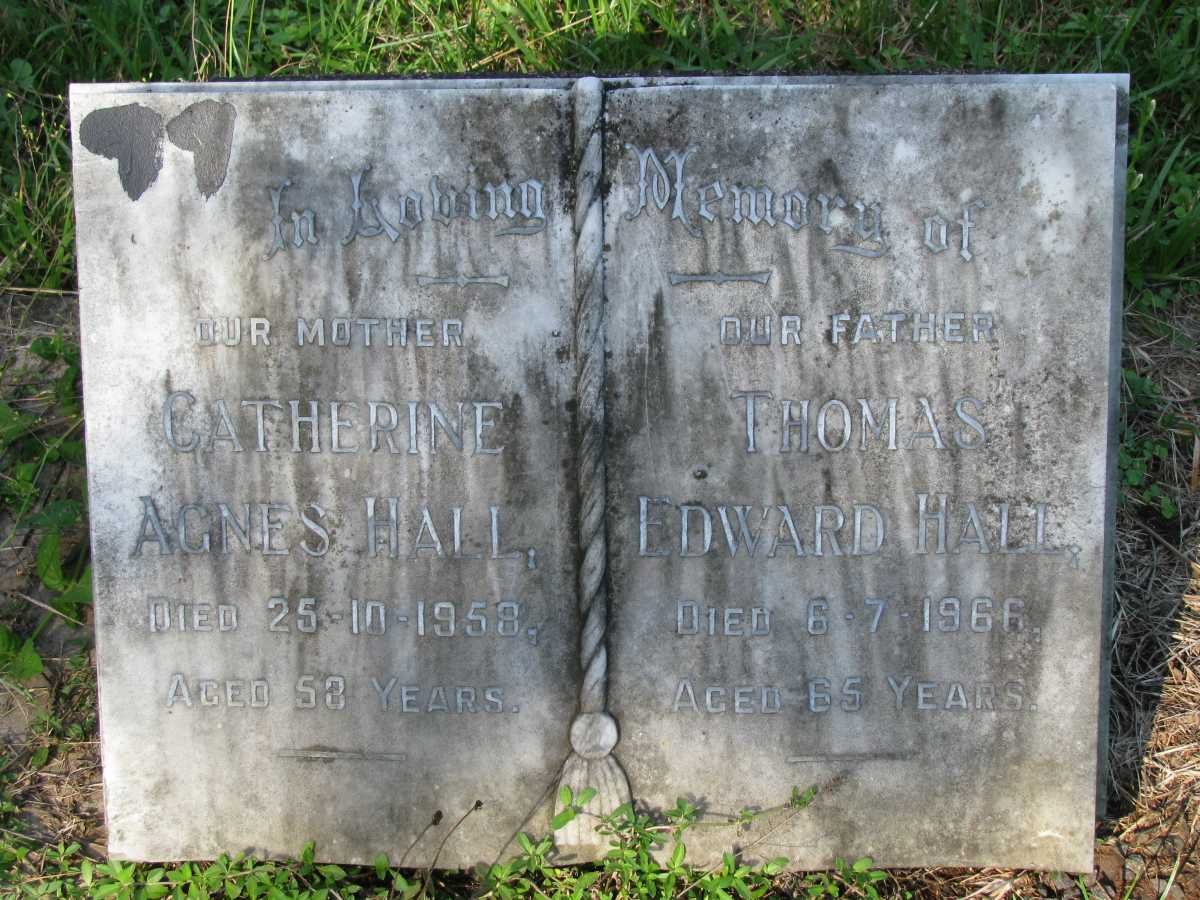 HALL Thomas Edward -1966 &amp; Catherine Agnes -1958