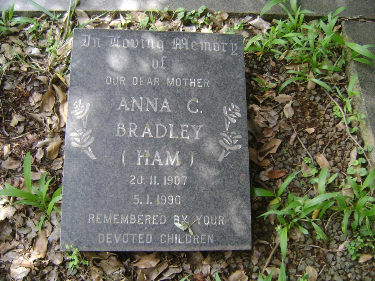 BRADLEY Anna C. nee HAM 1907-1990