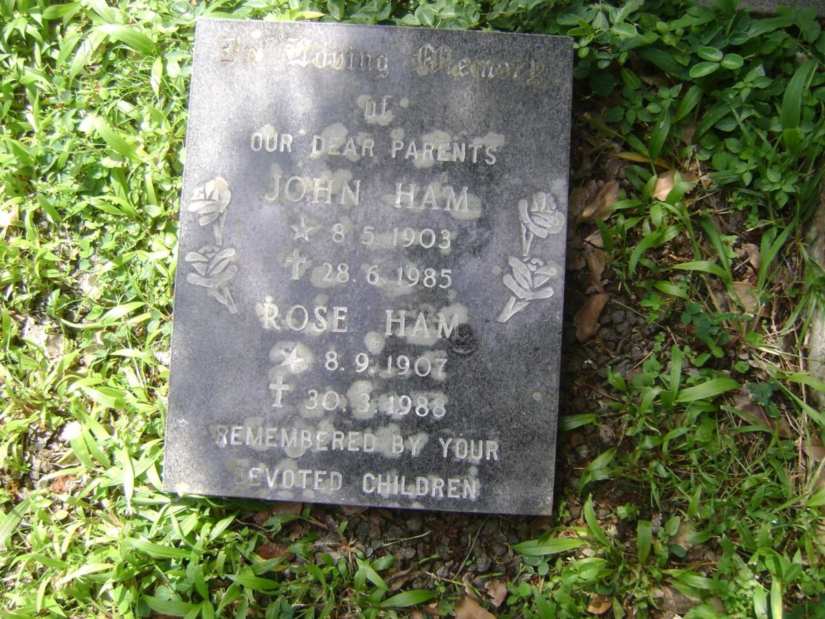 HAM John 1903-1985 &amp; Rose 1907-1988