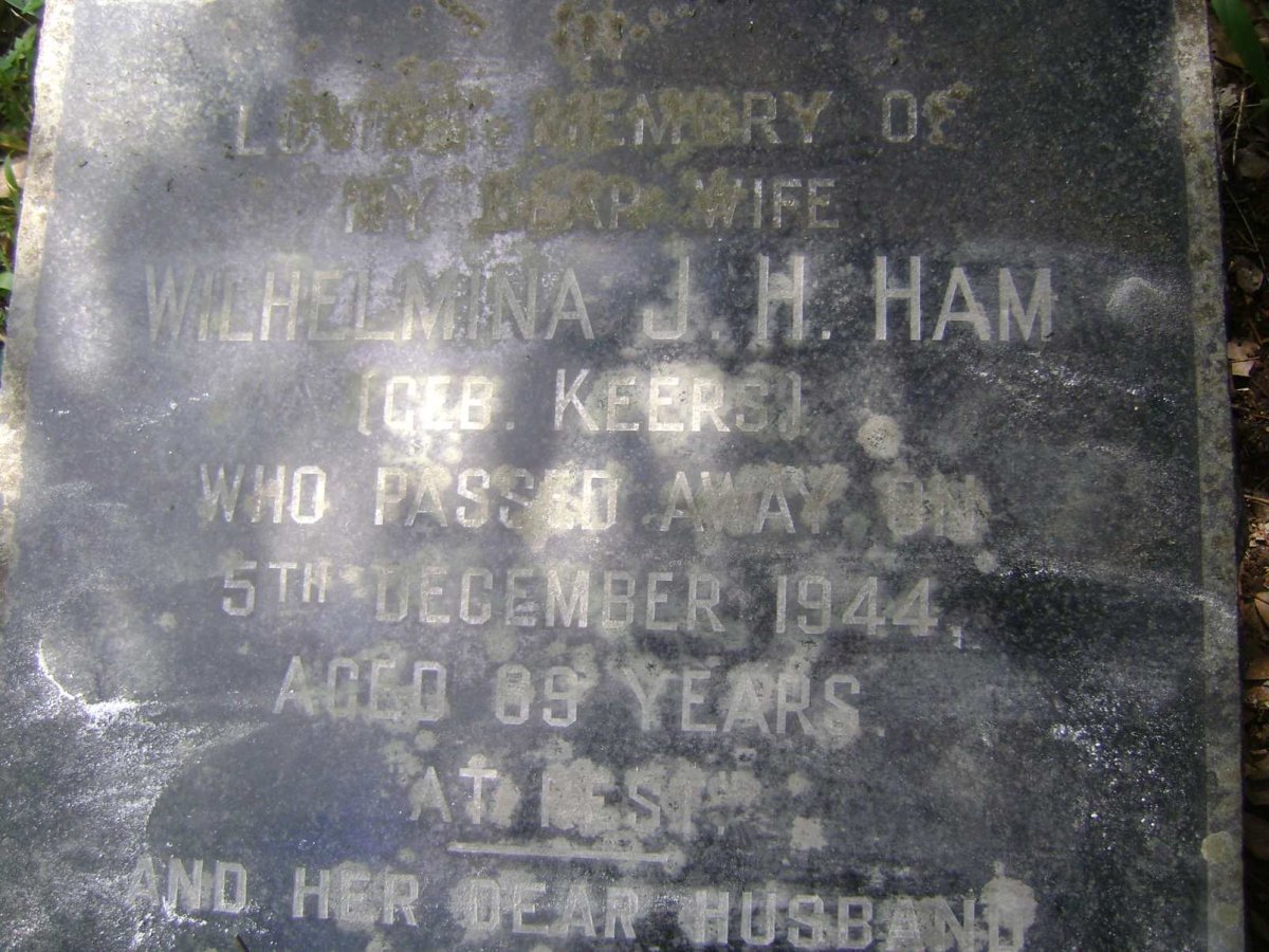 HAM Wilhelmina J.H. nee KEERS -1944