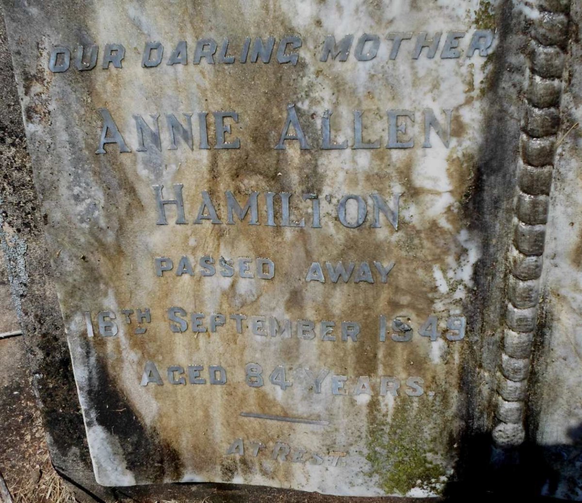 HAMILTON Annie Allen -1949