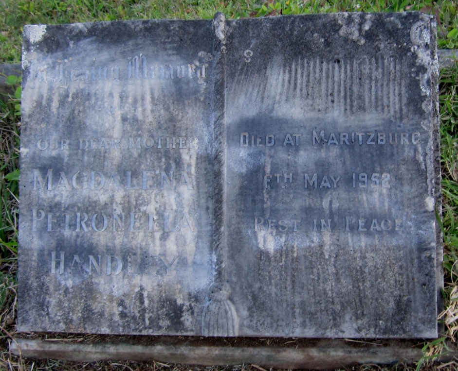 HANDLEY Magdalena Petronella -1952