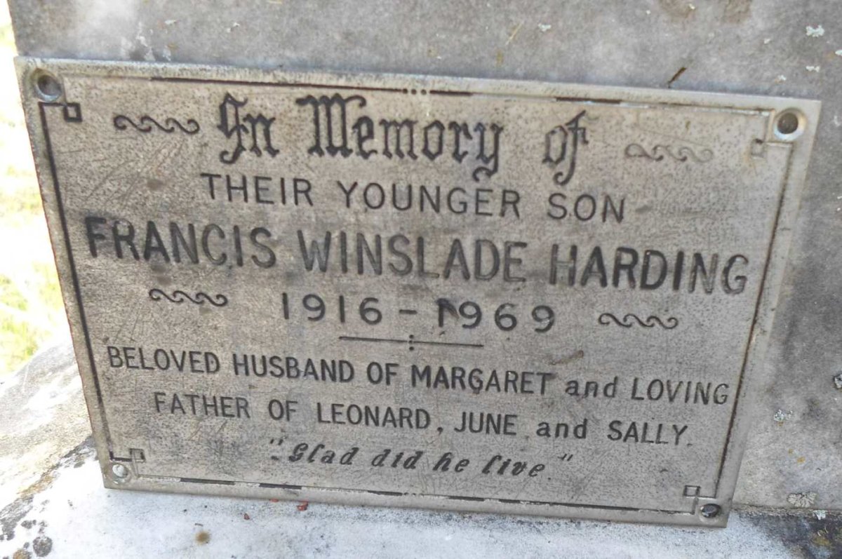 HARDING Francis Winslade 1916-1969