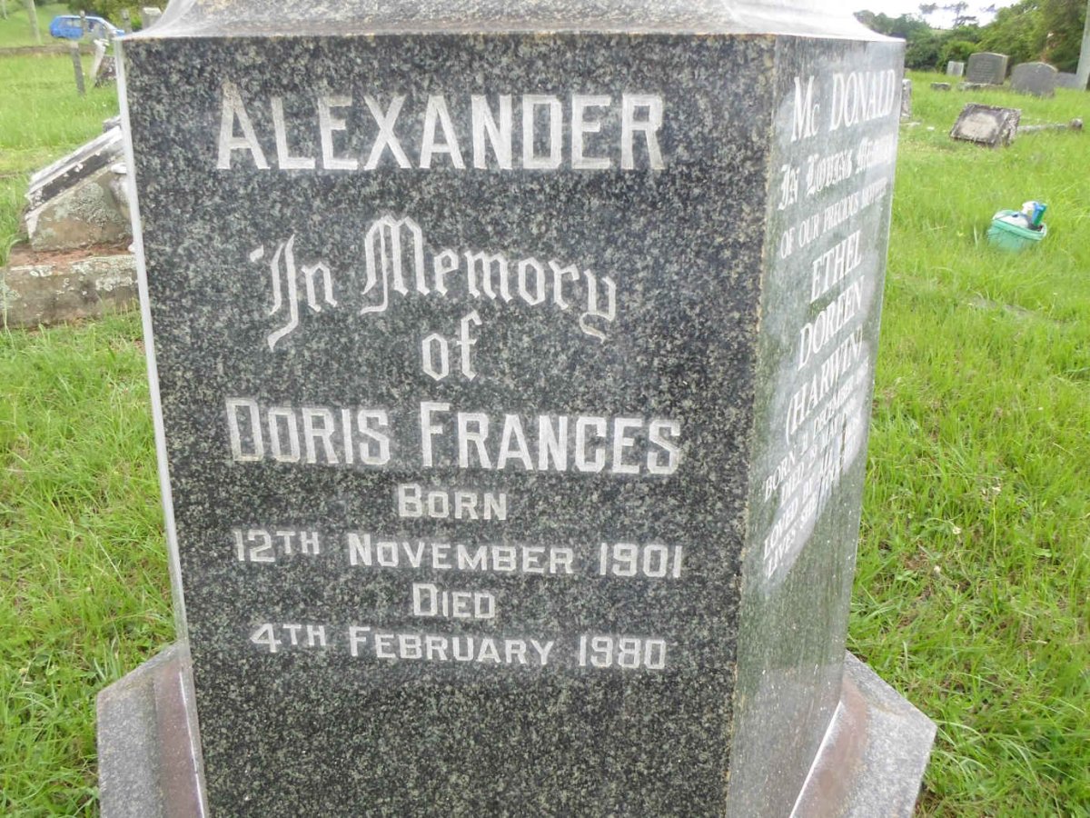 ALEXANDER Doris Frances 1901-1980