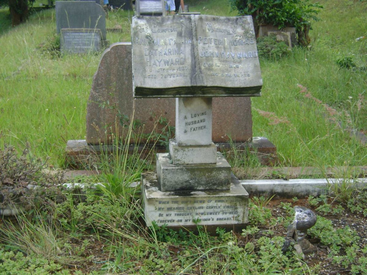 HAYWARD Peter Thomas John -1945 &amp; Anna Margarita Catharina -1967