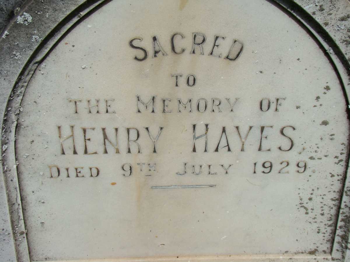HAYES Henry -1929