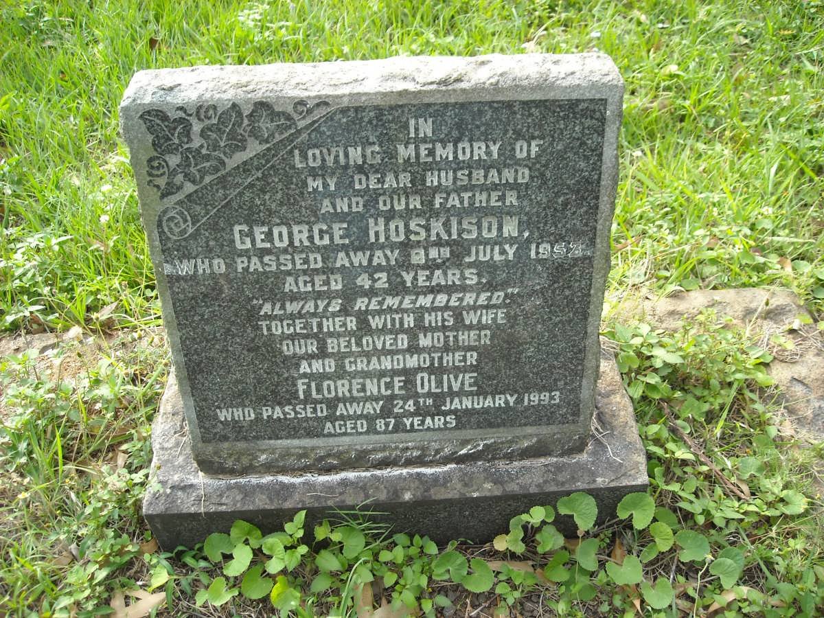 HOSKISON George -1952 &amp; Florence Olive -1993