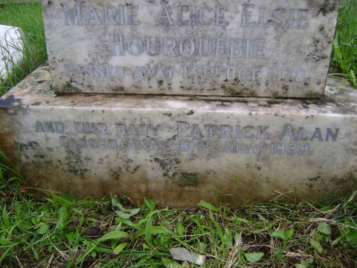 HOURQUEBIE Marie Alice Elsie -1970 :: HOURQUEBIE Patrick Alan -1939