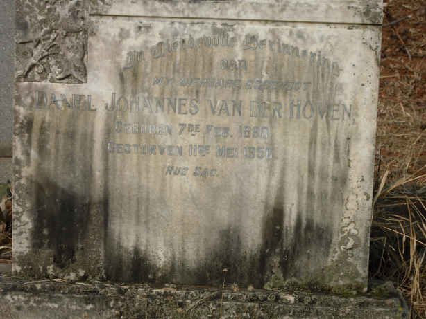 HOVEN Daniel Johannes, van der 1888-1956