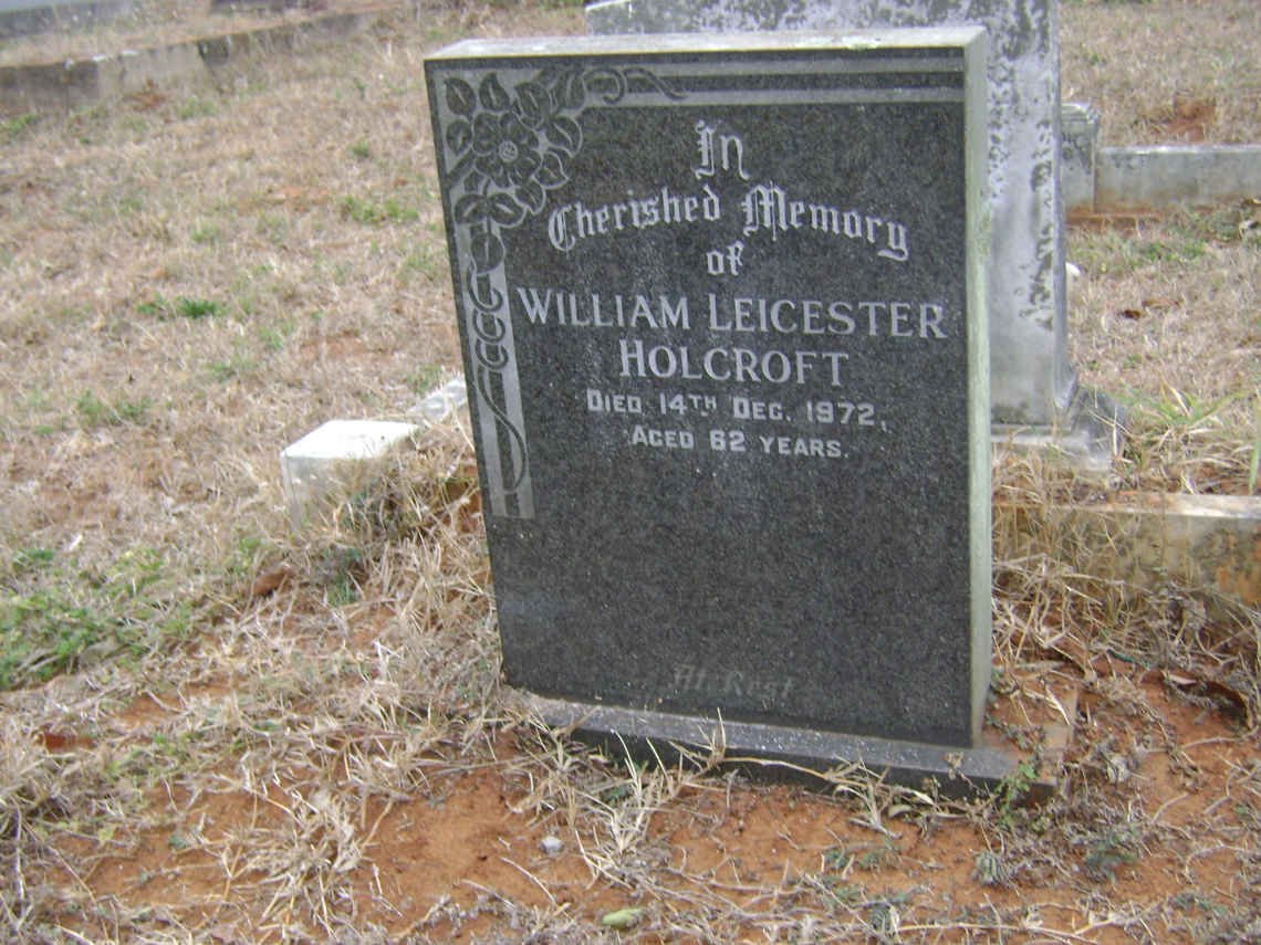 HOLCROFT William Leicester -1972