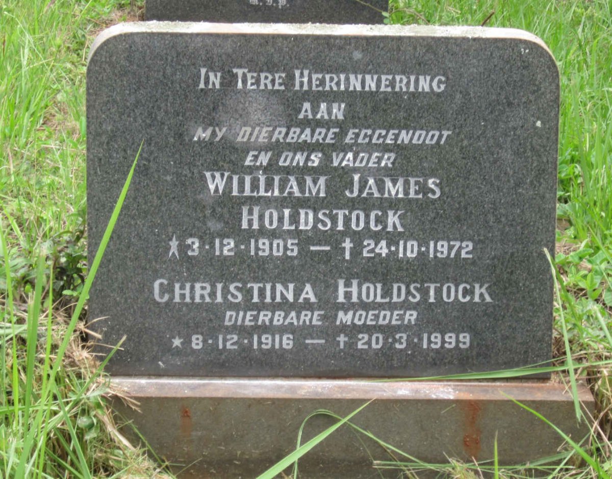 HOLDSTOCK William James 1905-1972 &amp; Christina 1916-1999