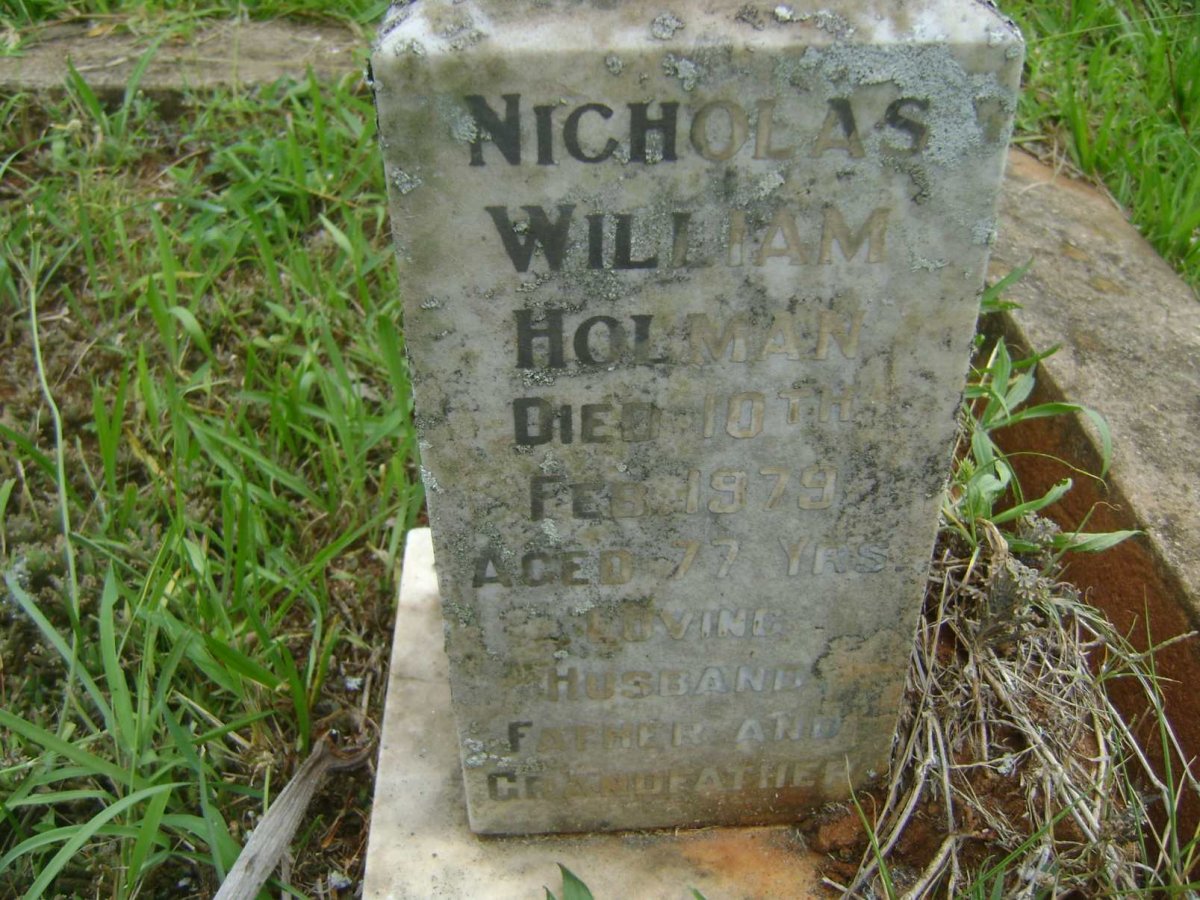 HOLMAN Nicholas William -1979