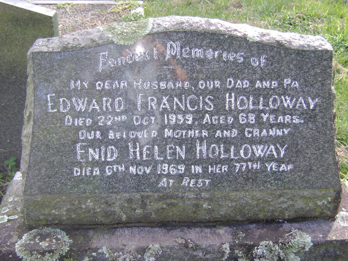 HOLLOWAY Edward Francis -1959 &amp; Enid Helen -1969