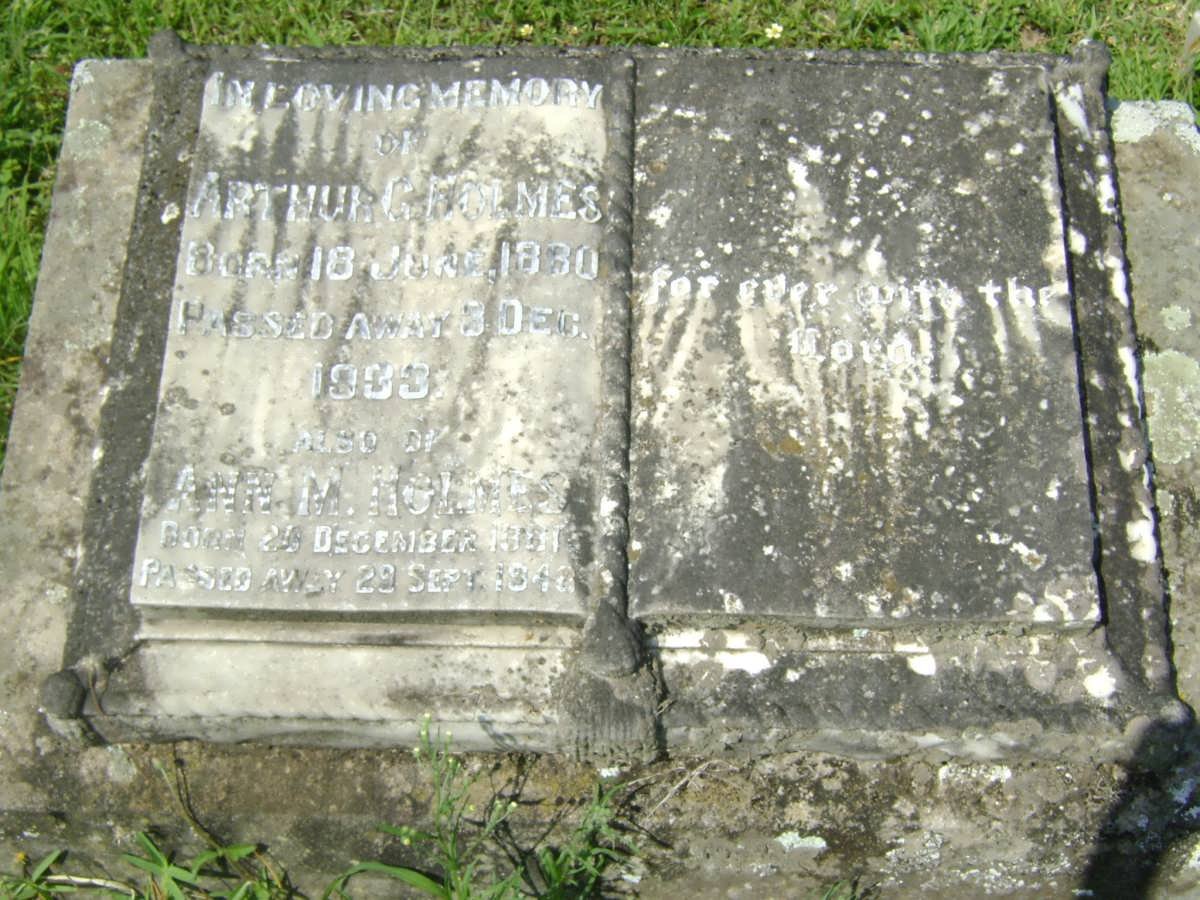 HOLMES Arthur G. 1880-1933 &amp; Ann M. 1881-1948