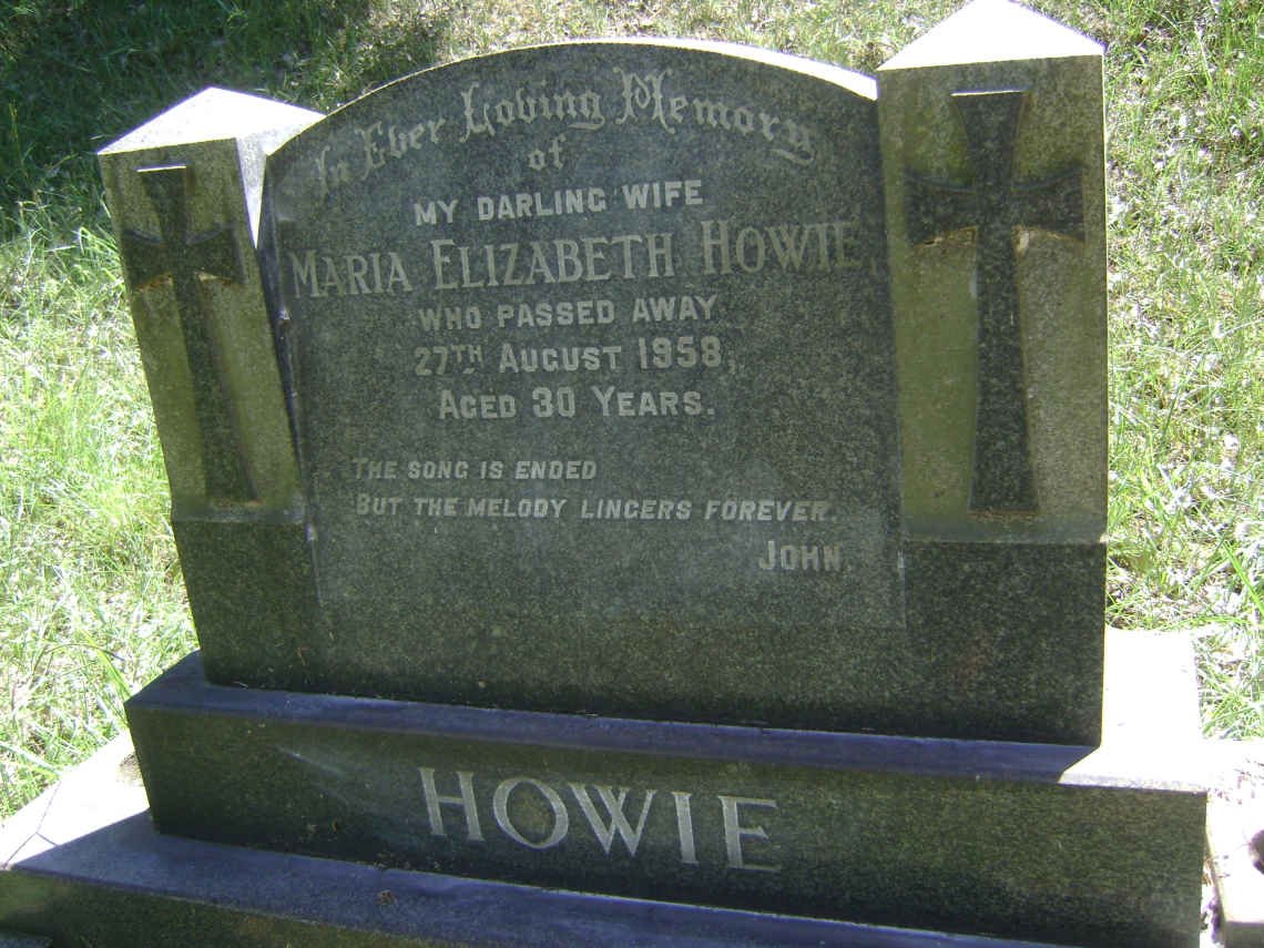 HOWIE Maria Elizabeth -1958