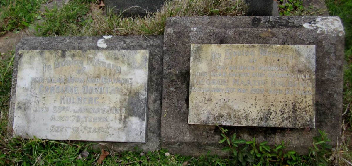 HOLBERG George Martin -1968 &amp; Caroline Dorothy -1963