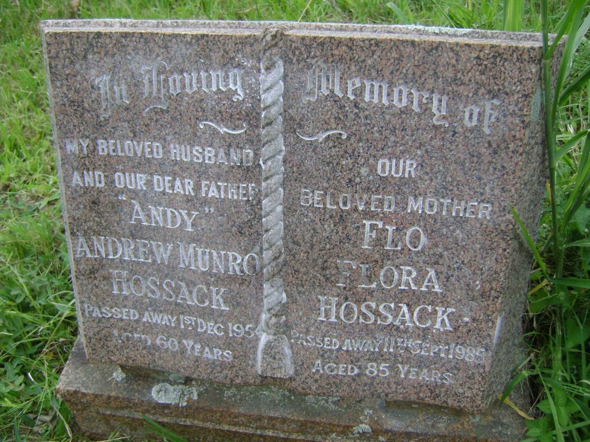 HOSSACK Andrew Munro -1954 &amp; Flora -1985