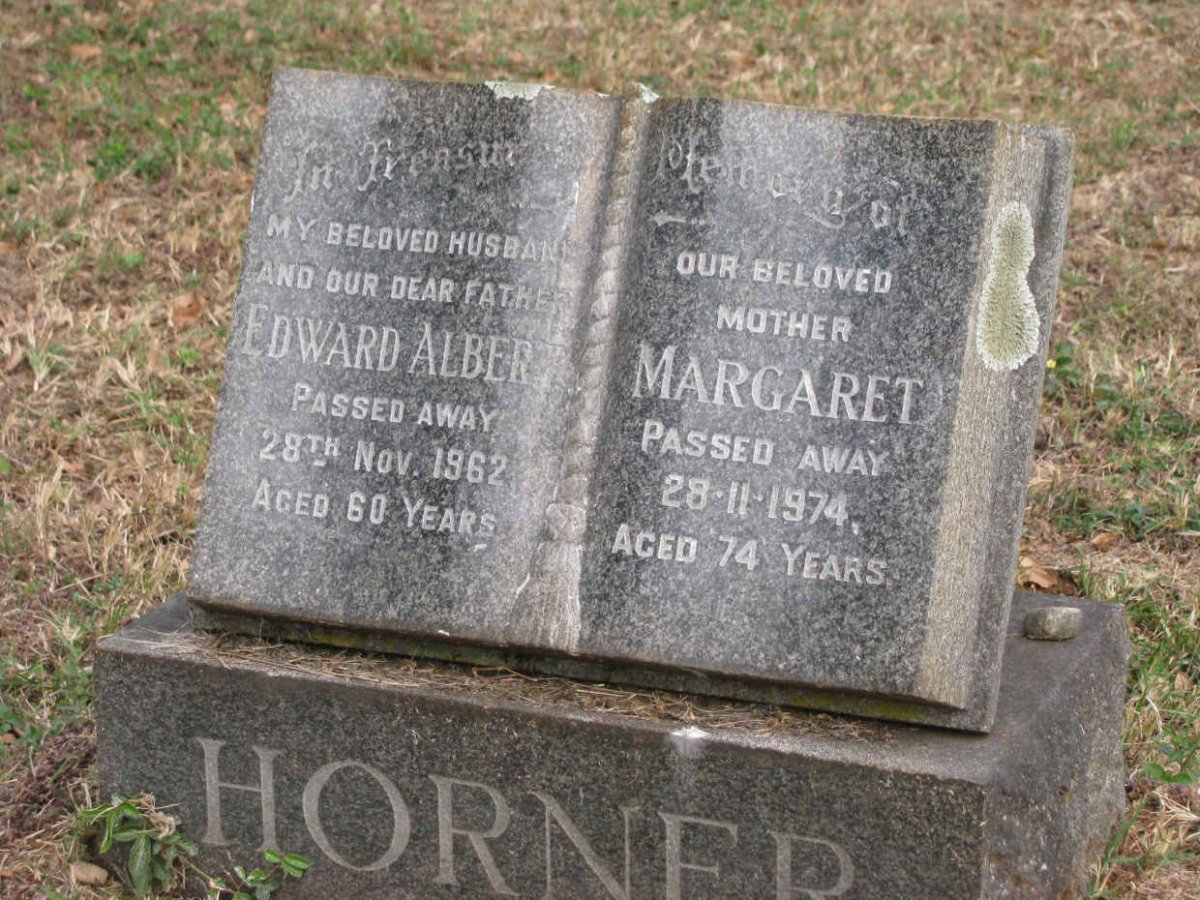 HORNER Edward Albert -1962 &amp; Margaret -1974