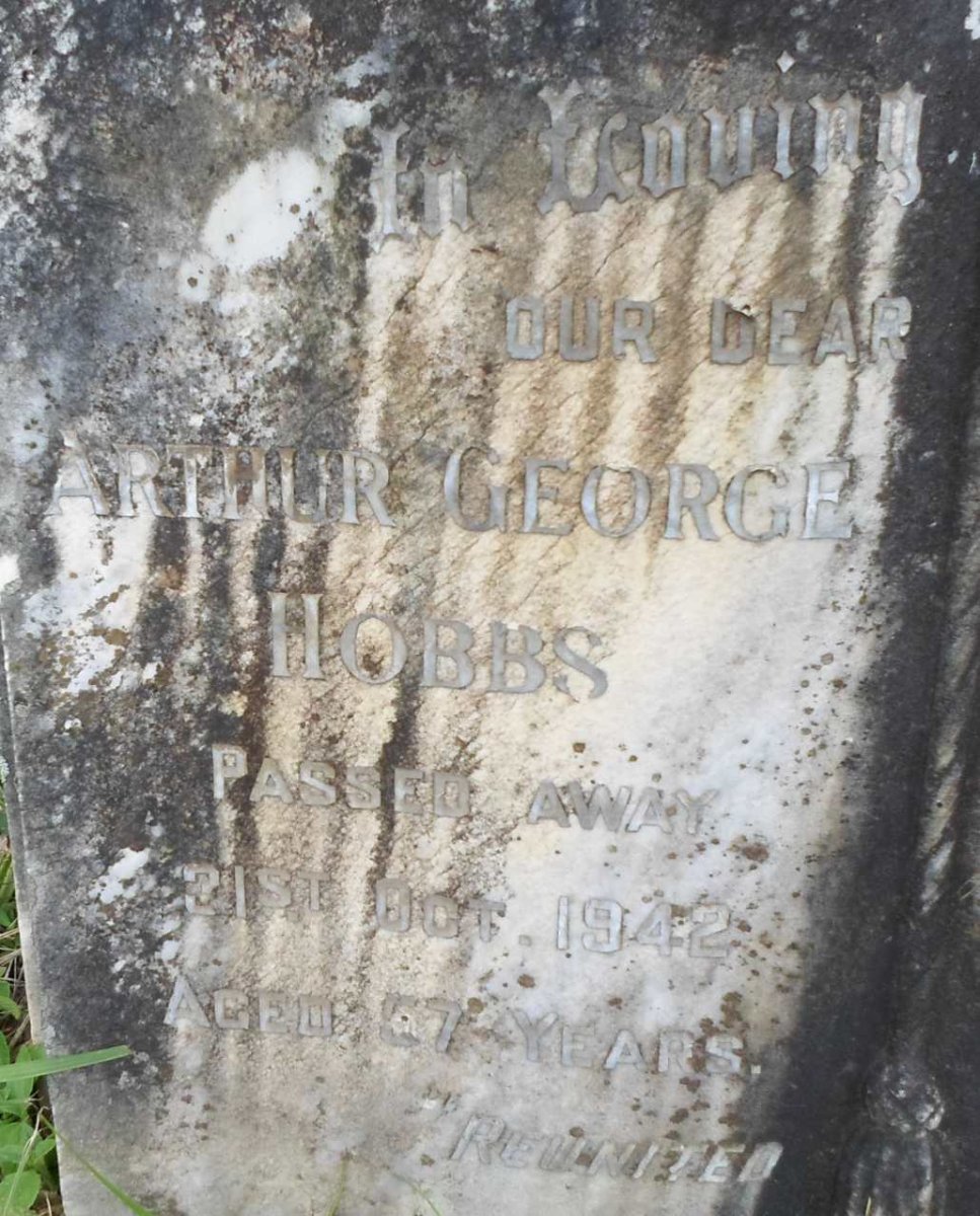 HOBBS Arthur George -1942 &amp; Janet Martin -1963