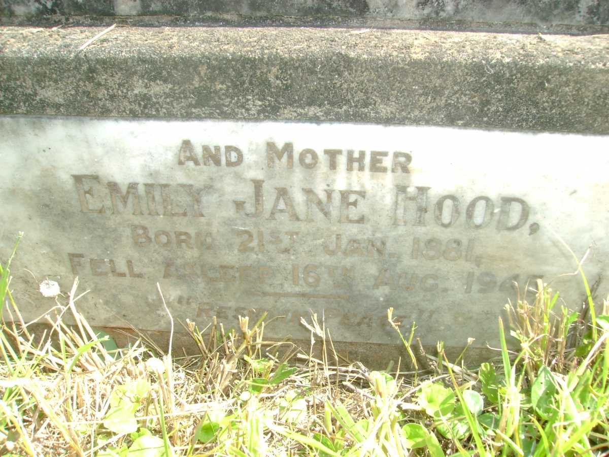 HOOD Emily Jane 1881-1945