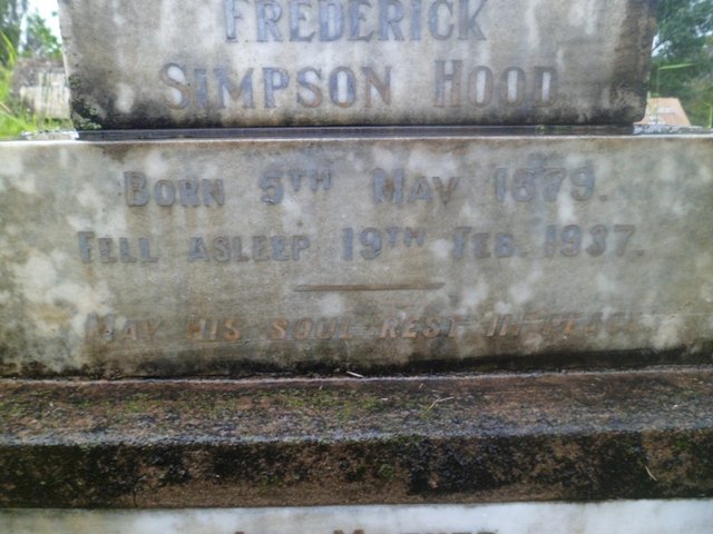 HOOD Frederick Simpson -1937