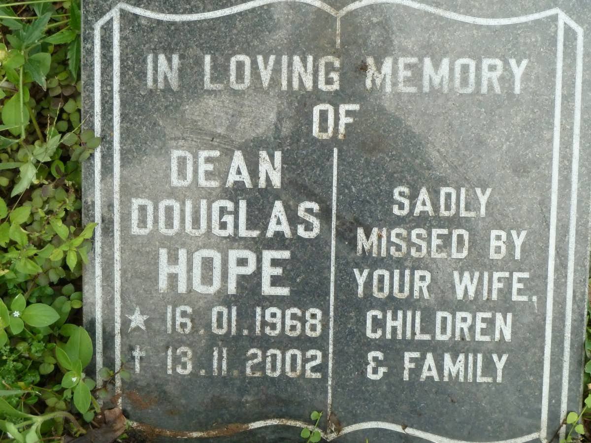 HOPE Dean Douglas 1968-2002