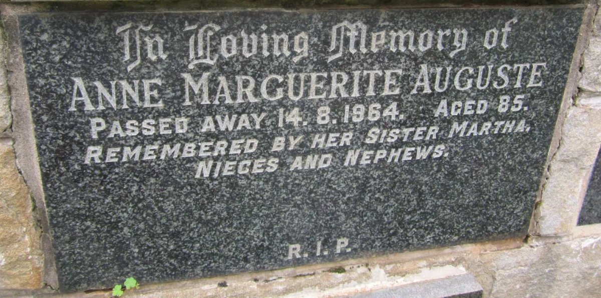 AUGUSTE Anne Marguerite -1964
