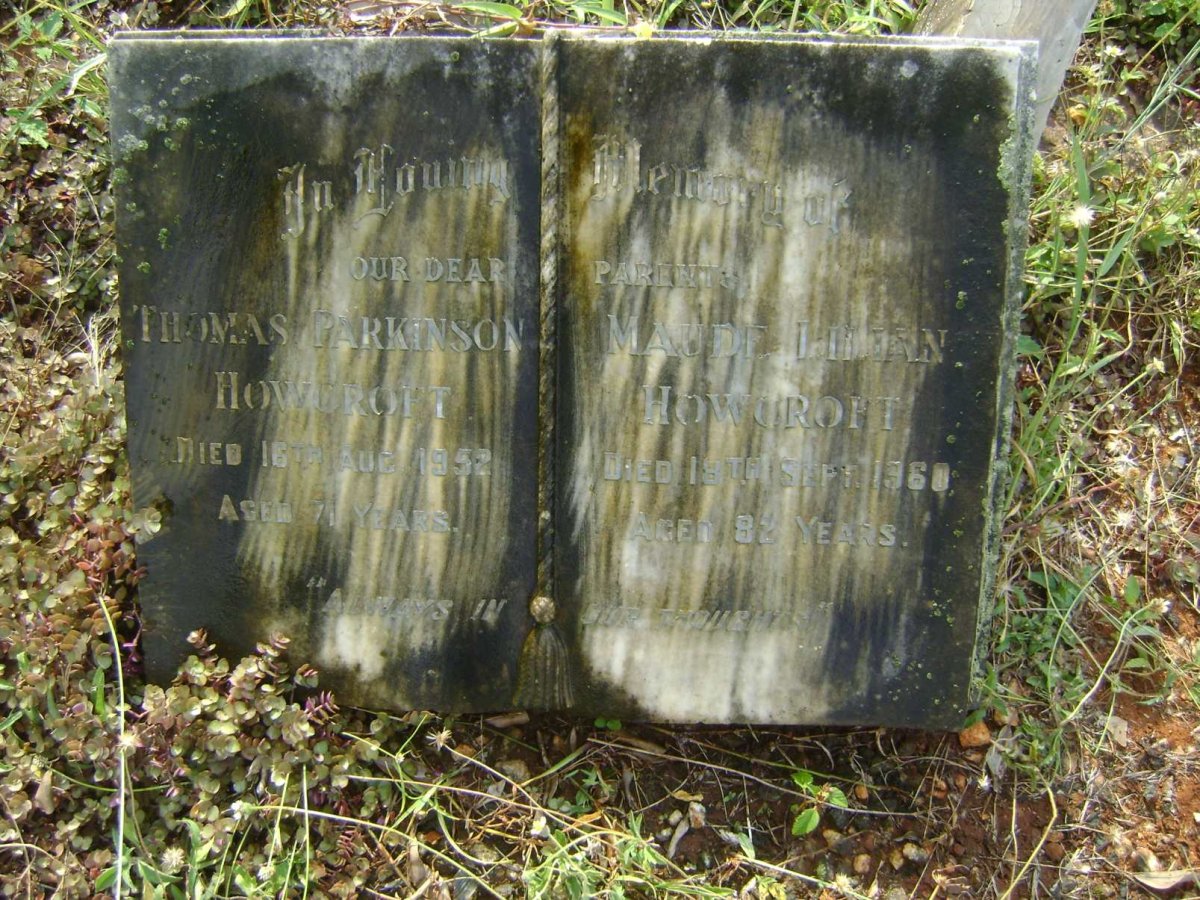 HOWCROFT Thomas Parkinson -1952 &amp; Maude Lilian -1960