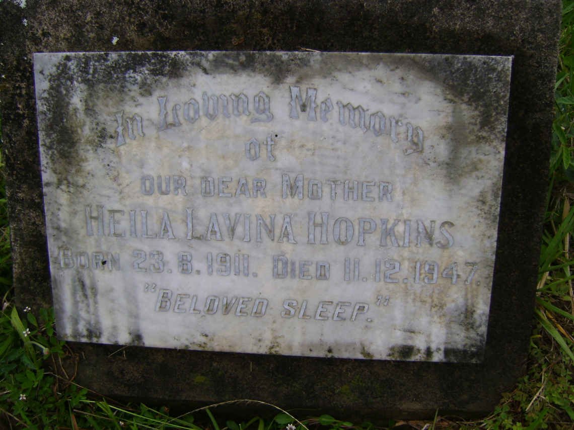 HOPKINS Heila Lavina 1911-1947
