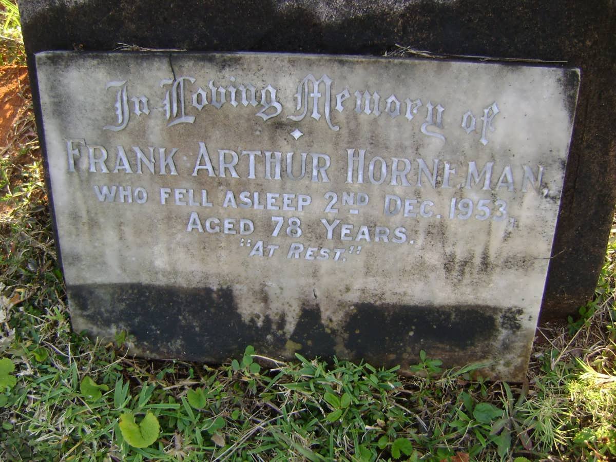HORNEMAN Frank Arthur -1953