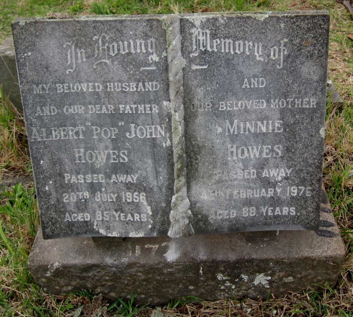 HOWES Albert John -1956 &amp; Minnie -1976