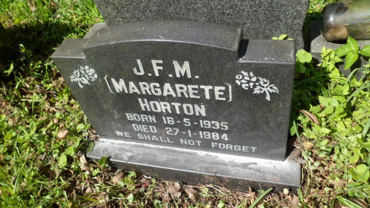 HORTON J.F.M. 1935-1984